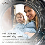 Night Lark dekbed zonder hoes, 4,5 Tog, Kingsize, Getufte Dot-collectie, luxe beddengoed, hypoallergeen, machinewasbaar, warm zand dekbedden en quilts Naty Shop