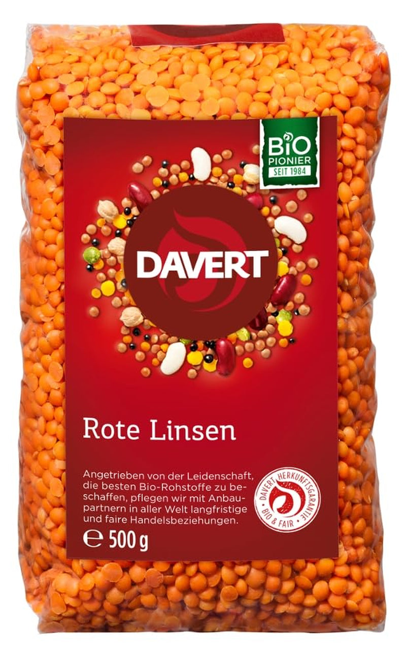 Davert hele rode linzen (1 x 500 g) - Bio