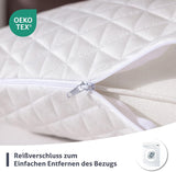 EGO HOME traagschuim kussen 40x80 cm met versnipperd traagschuim - Ademend, ergonomisch neksteunkussen voor zij-, rug- of buikslapers - Oeko-Tex gecertificeerd - Wasbare hoes