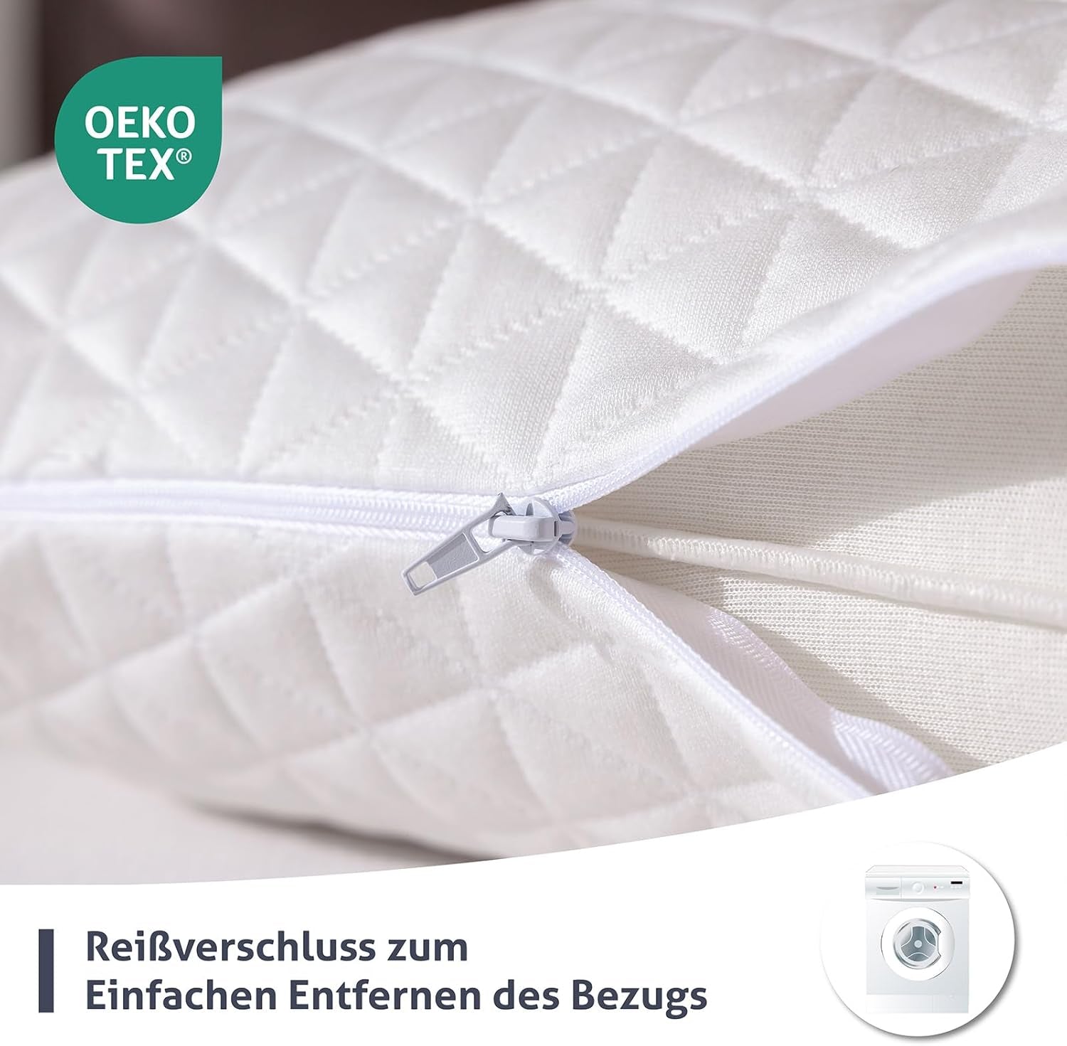 EGO HOME traagschuim kussen 40x80 cm met versnipperd traagschuim - Ademend, ergonomisch neksteunkussen voor zij-, rug- of buikslapers - Oeko-Tex gecertificeerd - Wasbare hoes