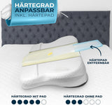 Orthopedisch kussen [Innovatieprijs voor ergonomie genomineerd] Nekpijnkussen gemaakt van traagschuim | Neksteunkussen Ergonomisch Nekrol Zijslaapkussen Grijs Cervicale Orthopedische Kussens Naty Shop