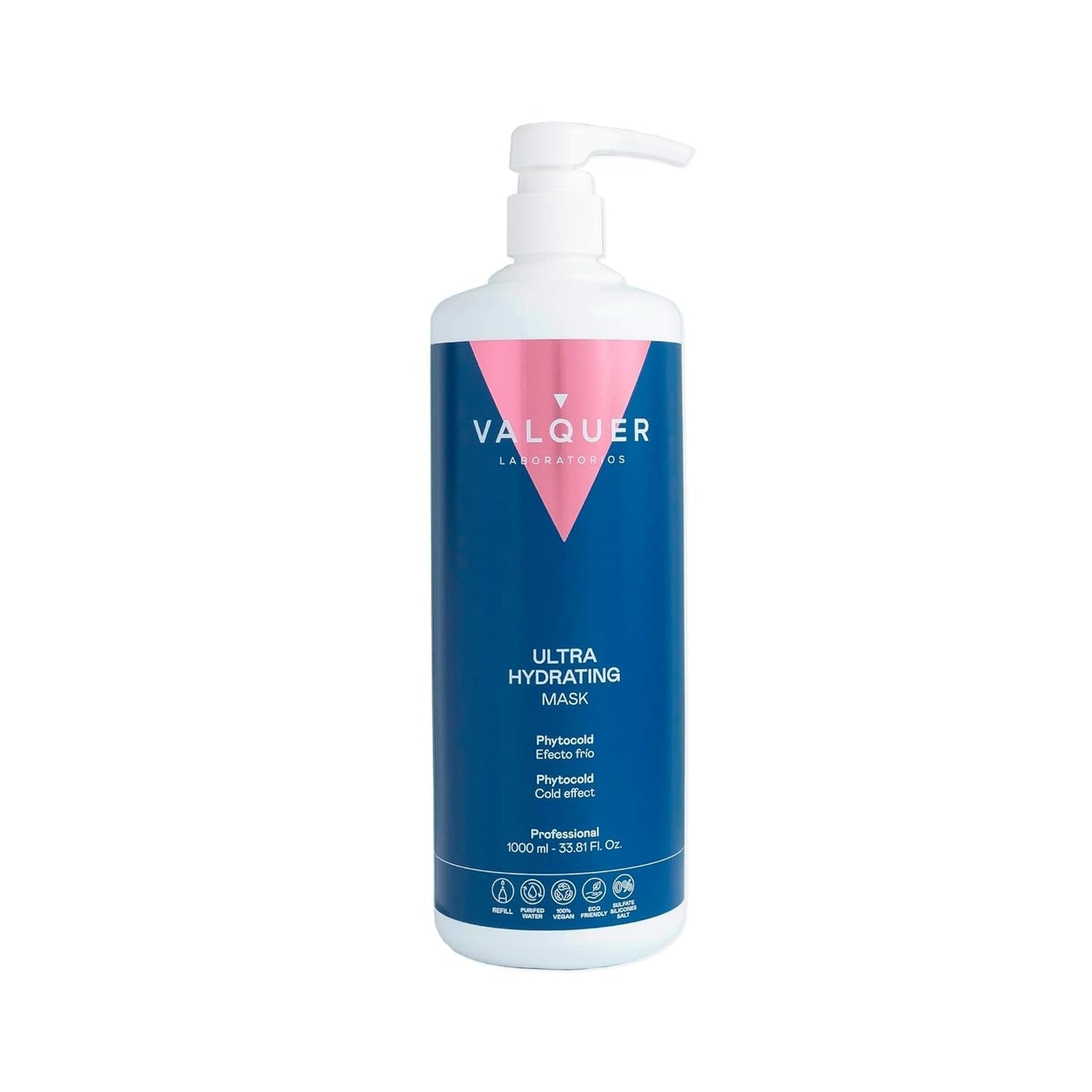 Valquer Profesional Ice Hair Mask - Ultra-hydraterend haarmasker zonder sulfaten, zouten en siliconen Naty Shop haarmasker 1 liter (1 pakje)
