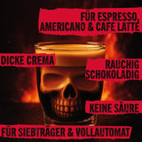 DEAD OR ALIVE DIAVOLO – Extra donkere espresso – 100% Robusta – Extreem sterk – Lage zuurgraad – Stabiele room – Hele bonen 1kg – Napels gebraad