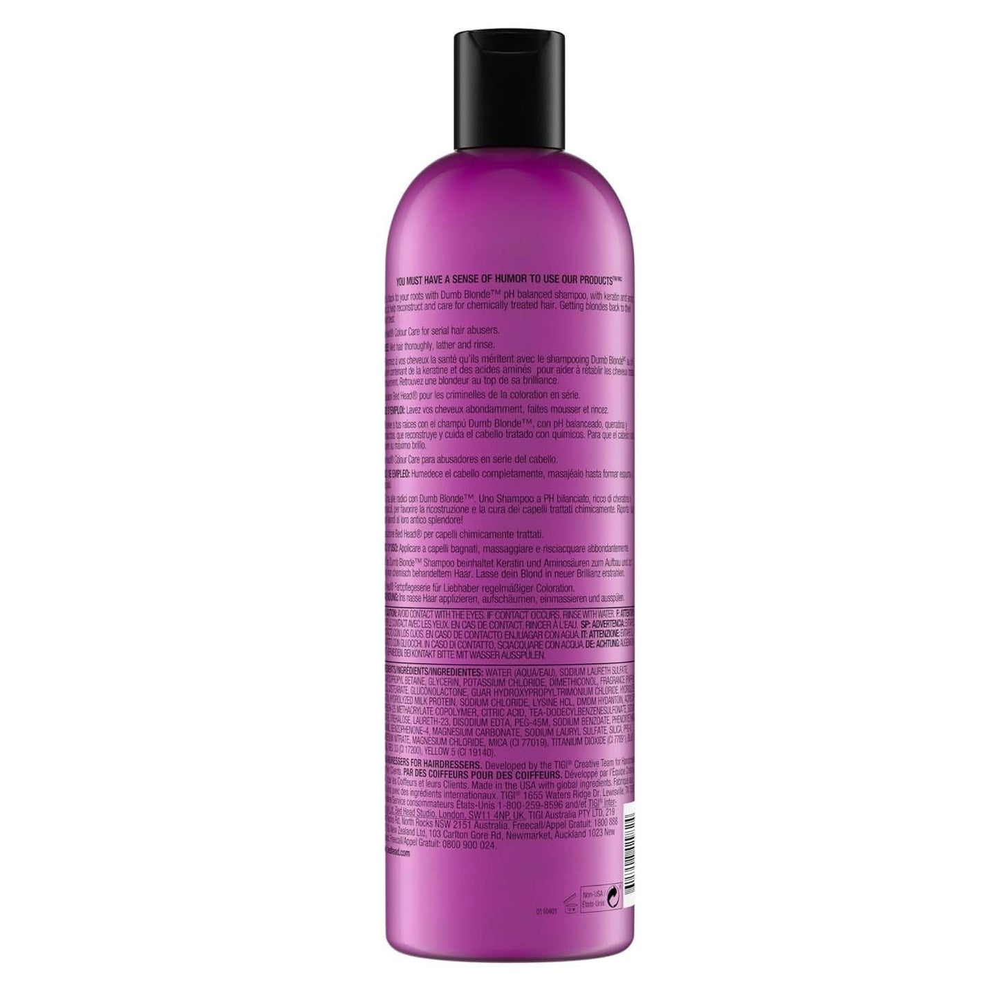 Bed Head van TIGI Dumb Blonde, shampoo voor chemisch behandeld haar, 750 ml Douche en bad Naty Shop