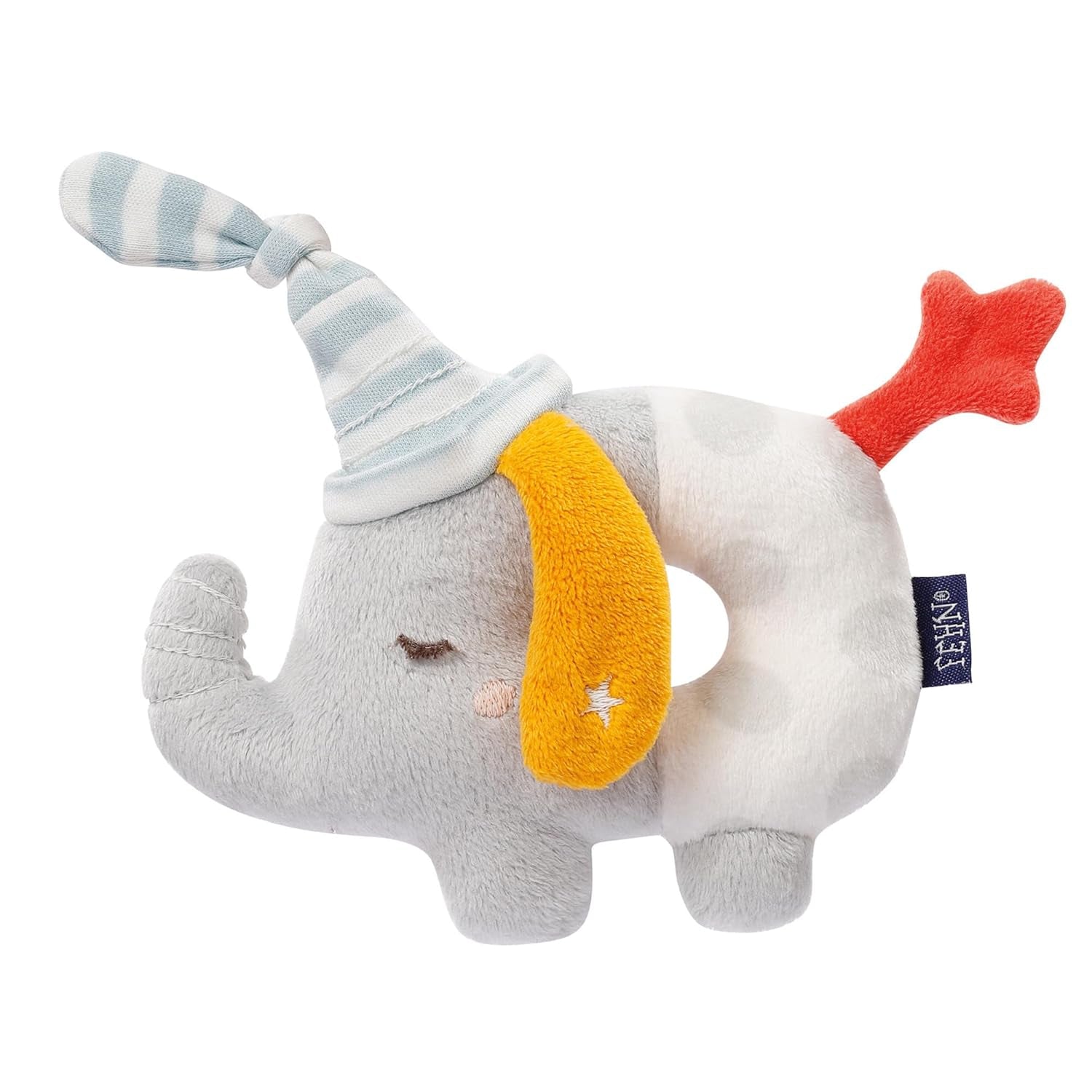 Fehn babygrijpring schapenspeelgoed fehnNATUR - knuffel van biologisch katoen - babyspeelgoed met bel en speels leerspeeltje - gripspeelgoed voor baby's en peuters vanaf 0+ maanden Babyspeelgoed Naty Shop Elefant