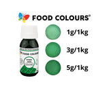 Voedingskleurstof OS-LC DONKERGROEN 18 ml Voedingskleurstof voor witte chocolade, pralines, crèmes, vette gebakjes, decoraties voor cakes en taarten