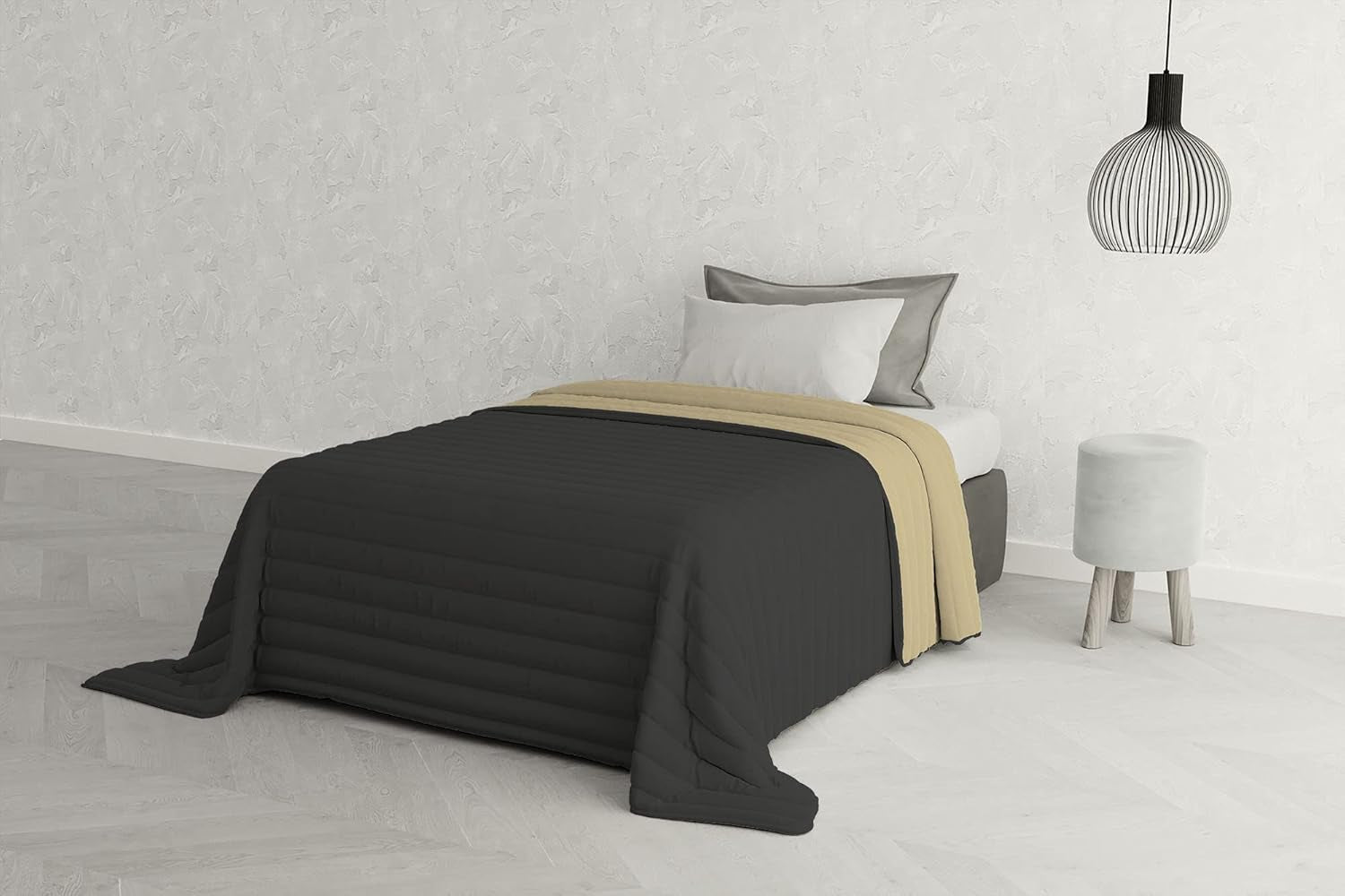 Italiaans beddengoed Estivo eenpersoonsbed, linnen, Aqua, 170 X 270 Cm