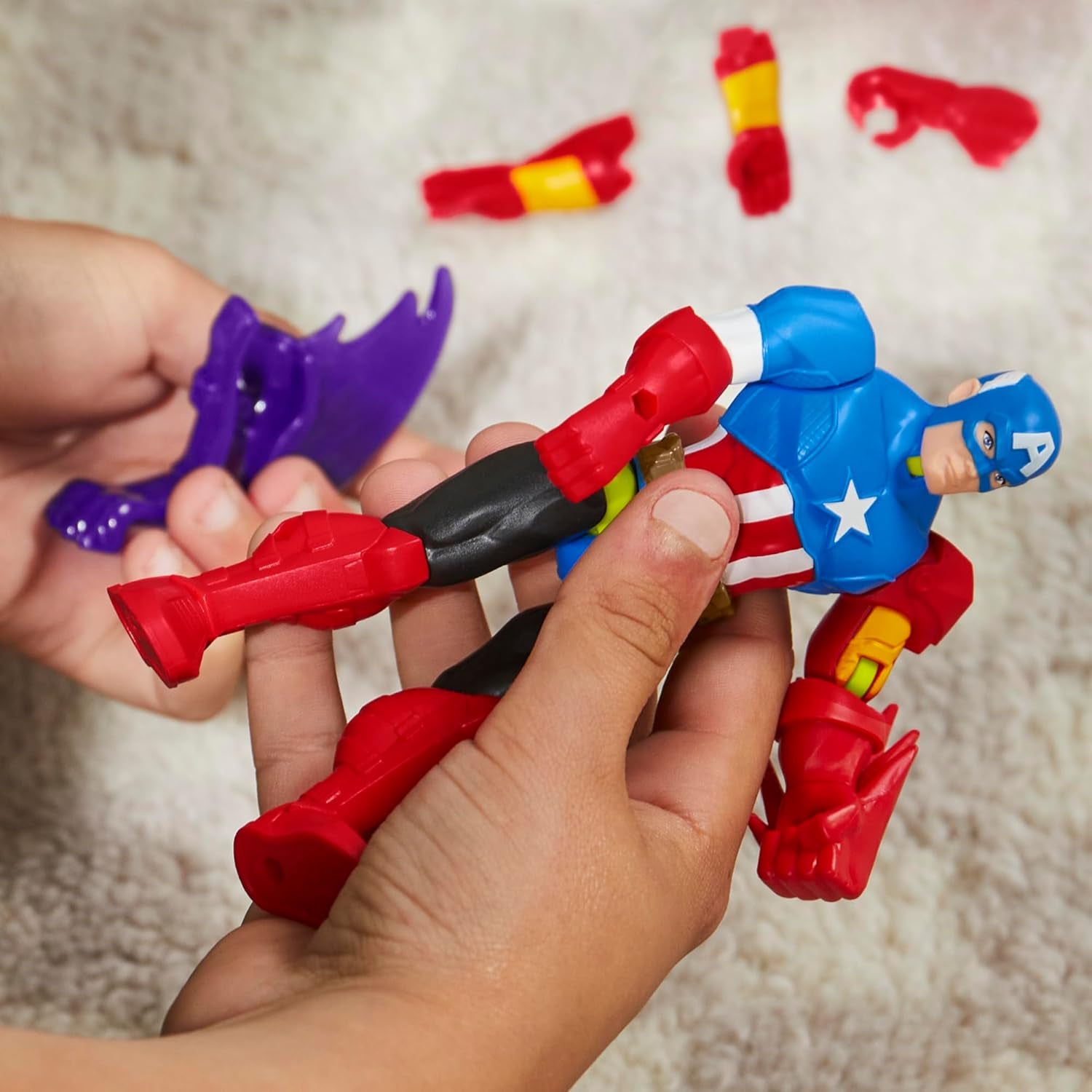 Mixmashers Marvel Captain America Avengers Mix-And-Match actiefiguur en accessoires Actiefiguren Naty Shop