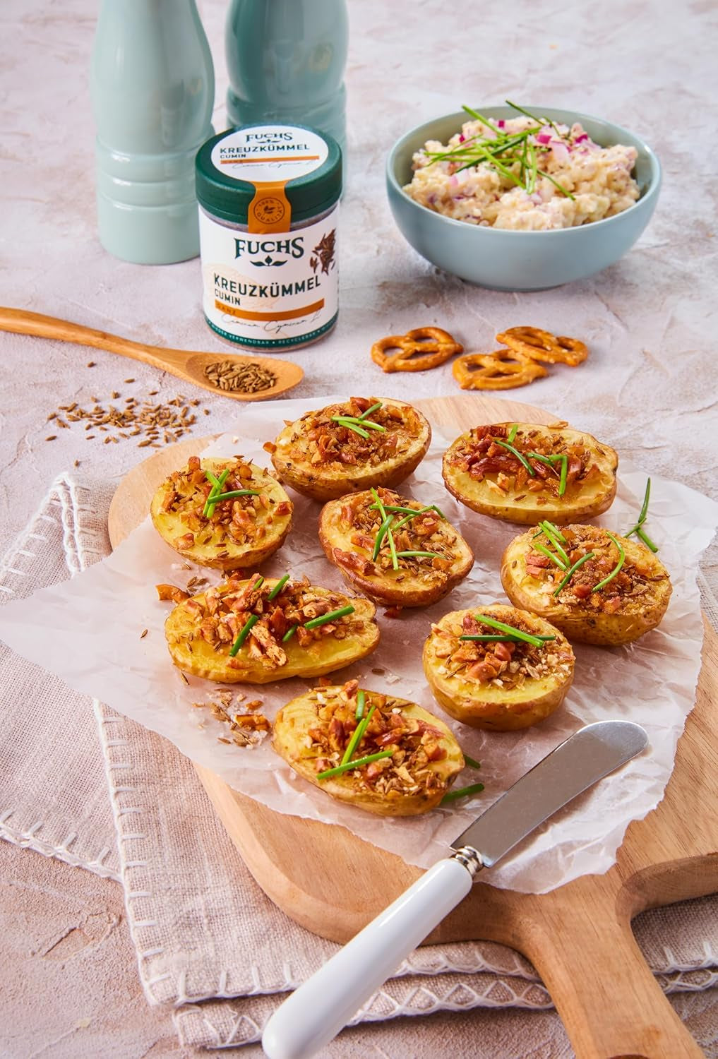 Fuchs Gewürze - Kreuzkümmel ganz - Orientalisch-nussige Note für Falafel und Linsengerichte - natuurlijke ingrediënten - 60 g in wiederverwendbarer, recyclebarer Dosis