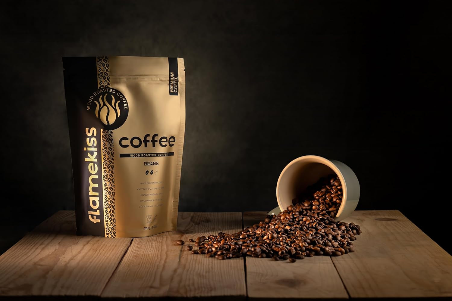 Koffiebonen 250g – Hoogwaardige Arabica- en Robusta-espressobonen, handgebrand in hout, voor de volle en aromatische smaak van koffiebonen