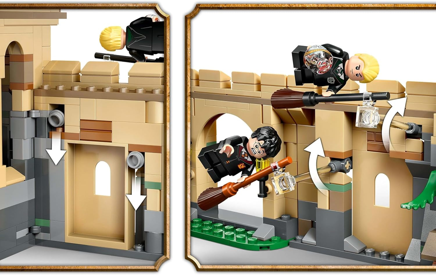 Kasteel Zweinstein LEGO Harry Potter: Vlieglessen Avontuurspeelset met 6 minifiguren om te verzamelen, waaronder Draco Malfidus en Professor Anderling Rollenspelset voor jongens en meisjes, 9 jaar oud 76447 Bouwsets Besuche in LEGO-Store