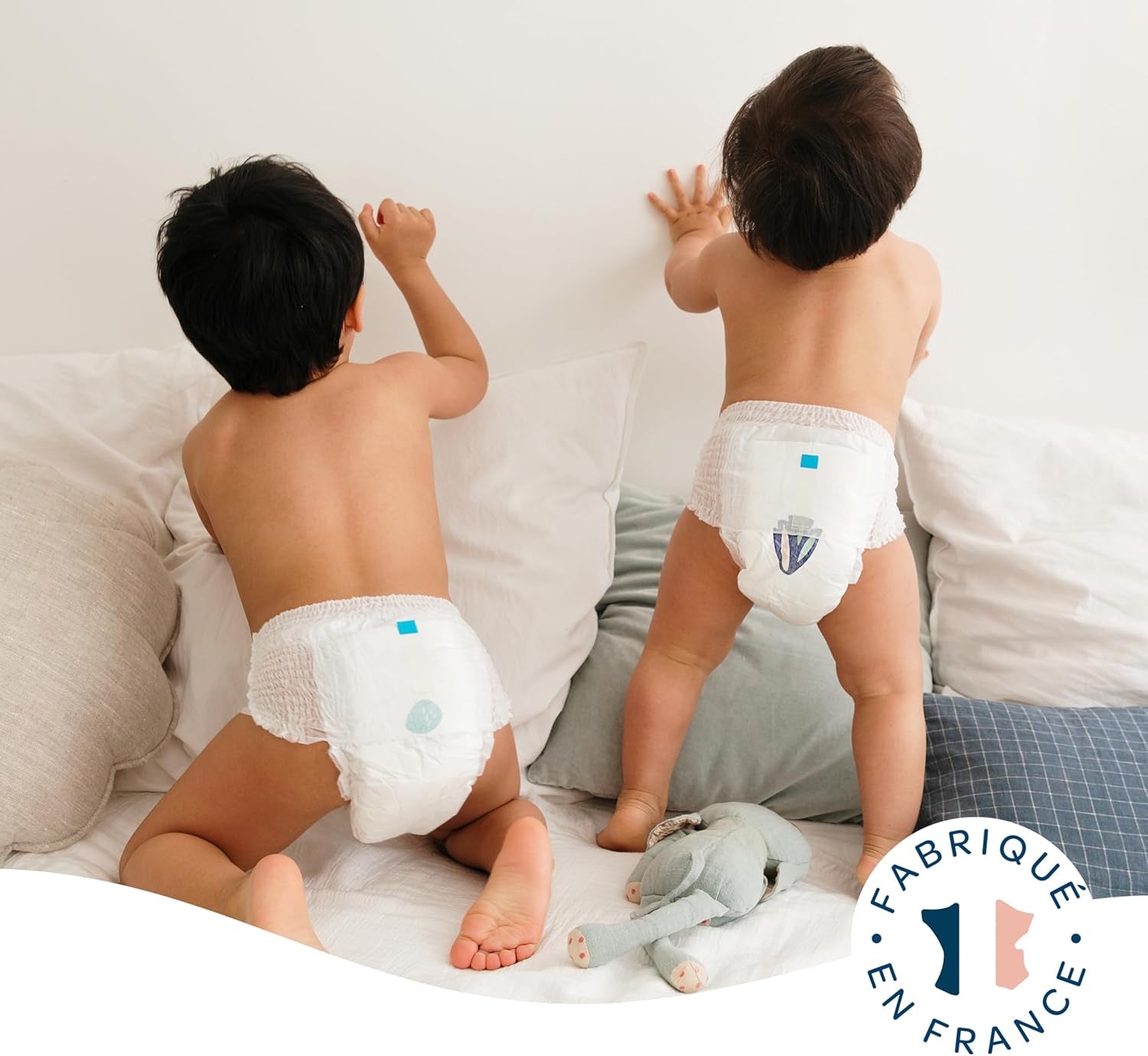 BIOLANE - Korte luiers - Maat 5 (12-18 kg) - 12 uur strakheid - 1 maandverpakking - 120 luiers - ecologisch