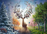 Ravensburger puzzel 12001088 - Het magische hert en de vier seizoenen - Legpuzzel van 1000 stukjes voor volwassenen 14+ puzzel Naty Shop Standaardtitel