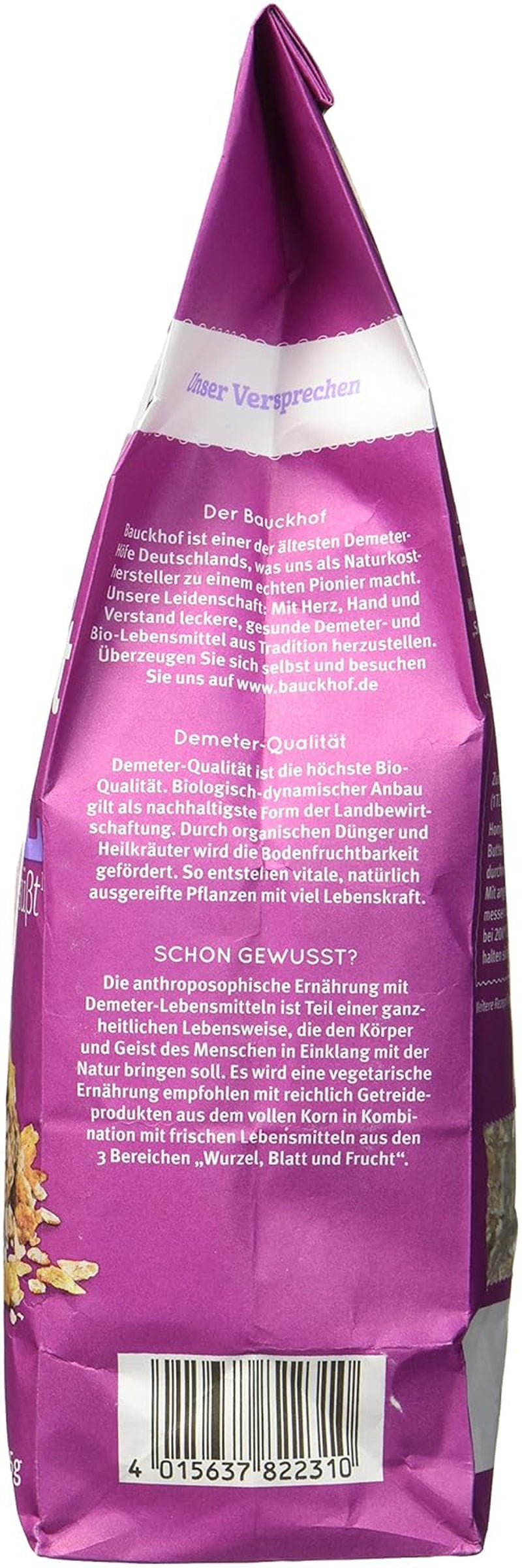 Hof muesli met speltbessensmaak, ongezoet, 425 g