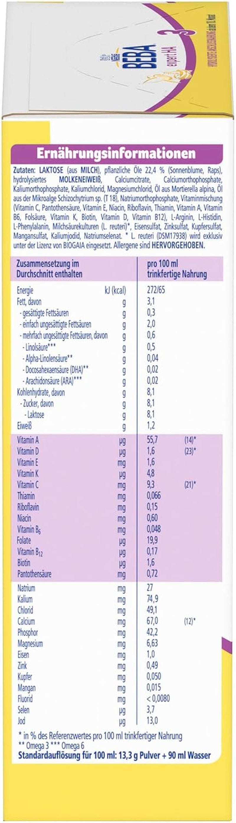 BEBA expert HA 3 Gehydrolyseerde vervolgformule, vanaf 10 maanden, 1 pakje (1 x 550 g)