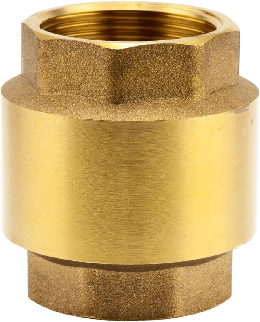 Gardena Messing Tussenventiel: Massief messing eenrichtingsventiel, 42 mm (G 1 1/4 inch) schroefdraad voor aansluiting op pompen (7232-20)
