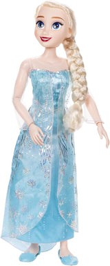 Disney Frozen Playdate Elsa gigantische pop 80 cm van Jakks Pacific Volledig gelede pop met 11 scharnierpunten, inclusief haarborstel en accessoires