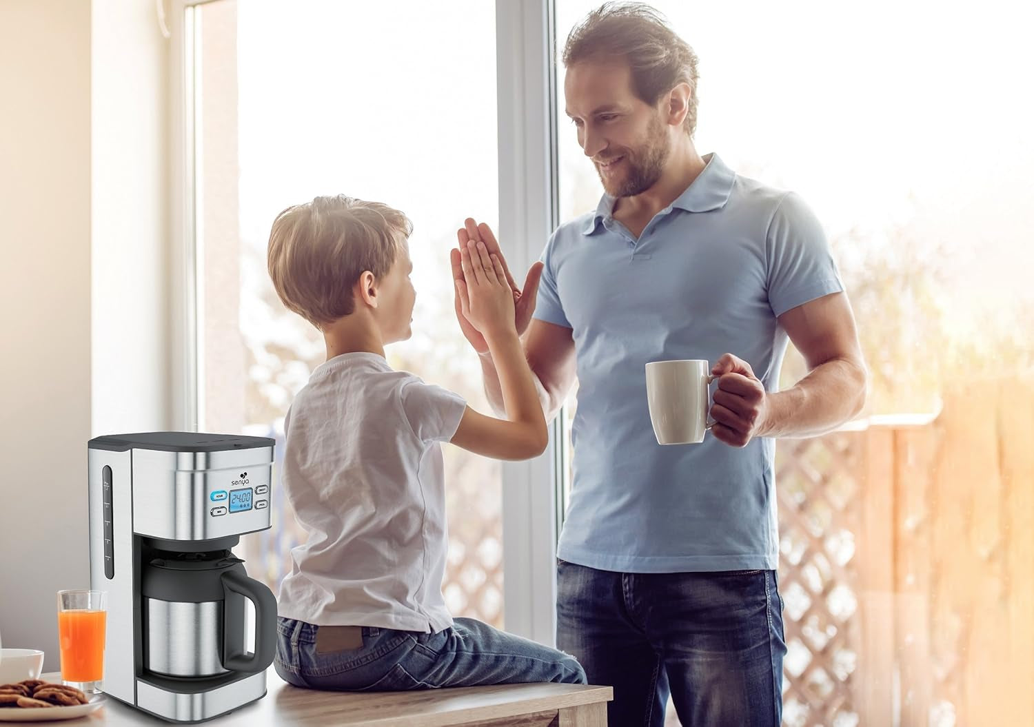 SYBF-CM025 Heet koffiezetapparaat, RVS, 1,2 liter, RVS