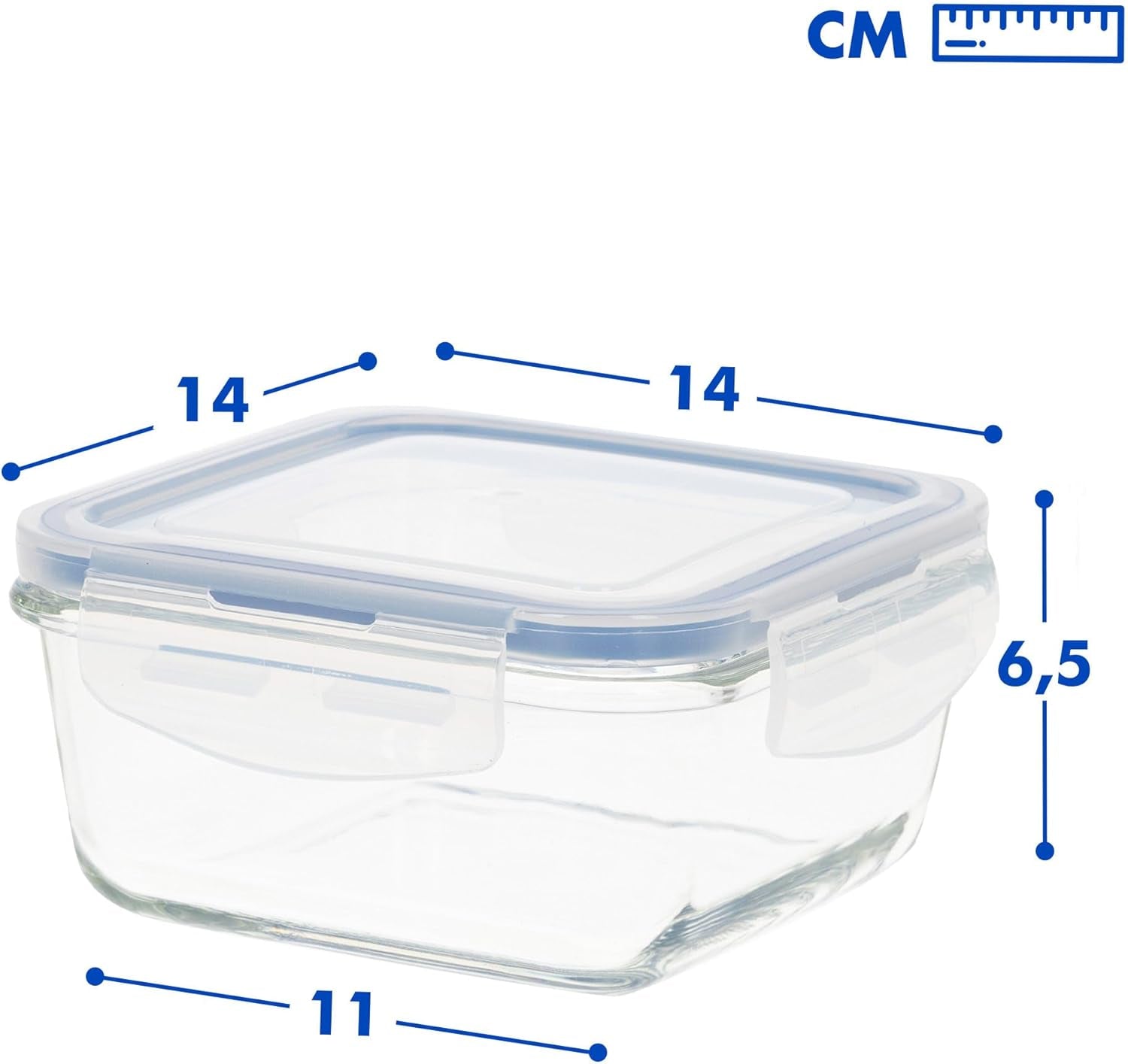Max Home 8-pack glazen luchtdichte containers Magnetron glazen lunchbox Hersluitbare voedselcontainers 550 ml doorzichtige deksels Voedselcontainers (16538) Voedselbewaardozen Naty Shop