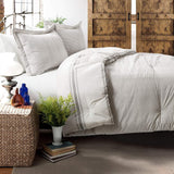 Lush Decor Boerderijquilt met strepen, Full/Queen, grijze dekbedden en dekbedden Naty Shop