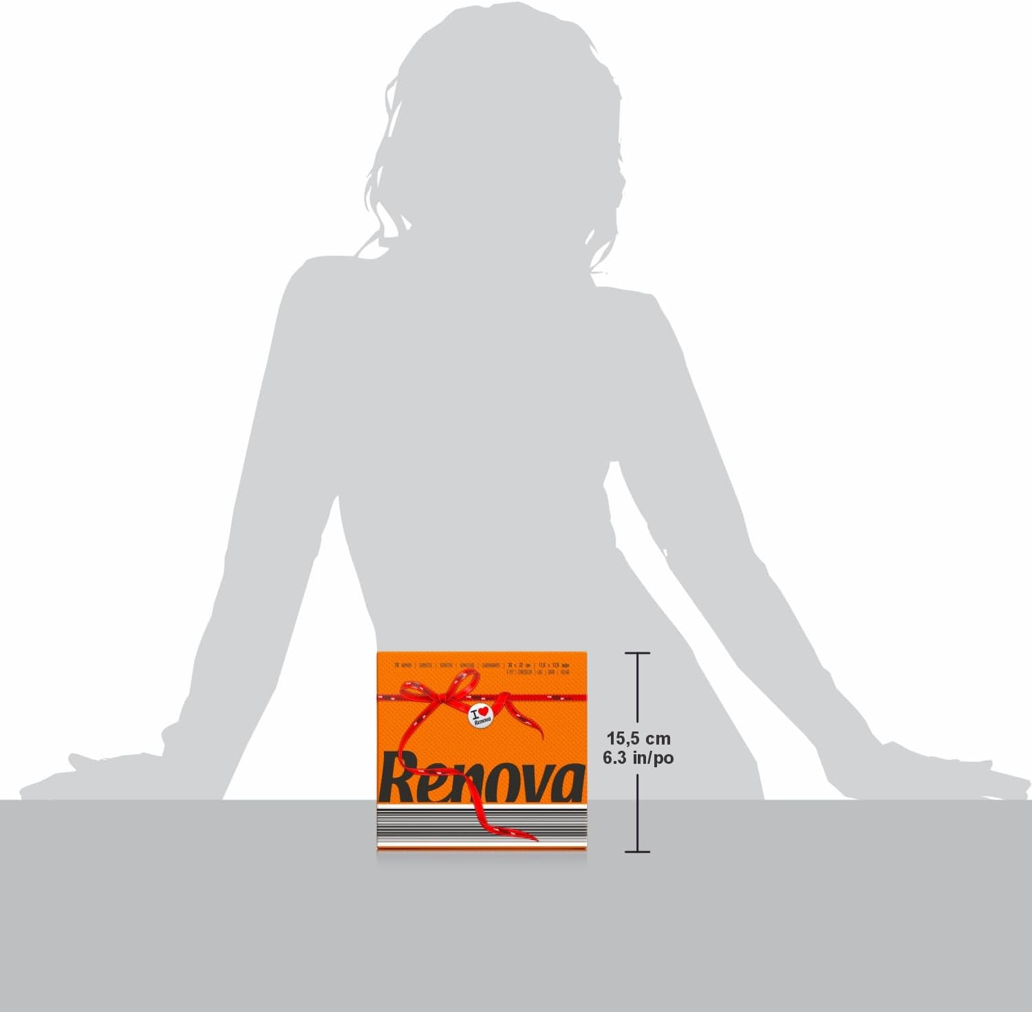 Renova papieren servetten, rood label oranje - 70 servetten