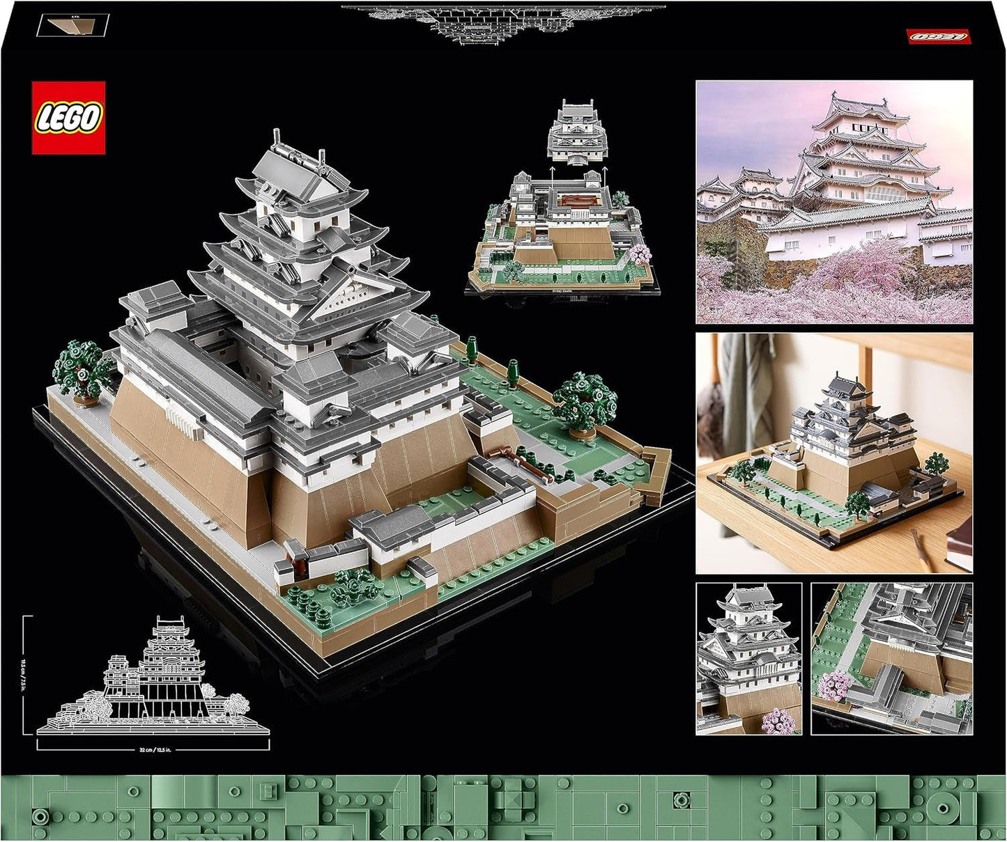 LEGO Architecture Kasteel van Himeji, modelbouwset voor volwassenen, Landmark-collectie, waaierset voor creatief tuinieren en Japanse cultuur met kersenbloesemboom, cadeau voor hem en haar 21060 bouwsets Besuche in LEGO-Store