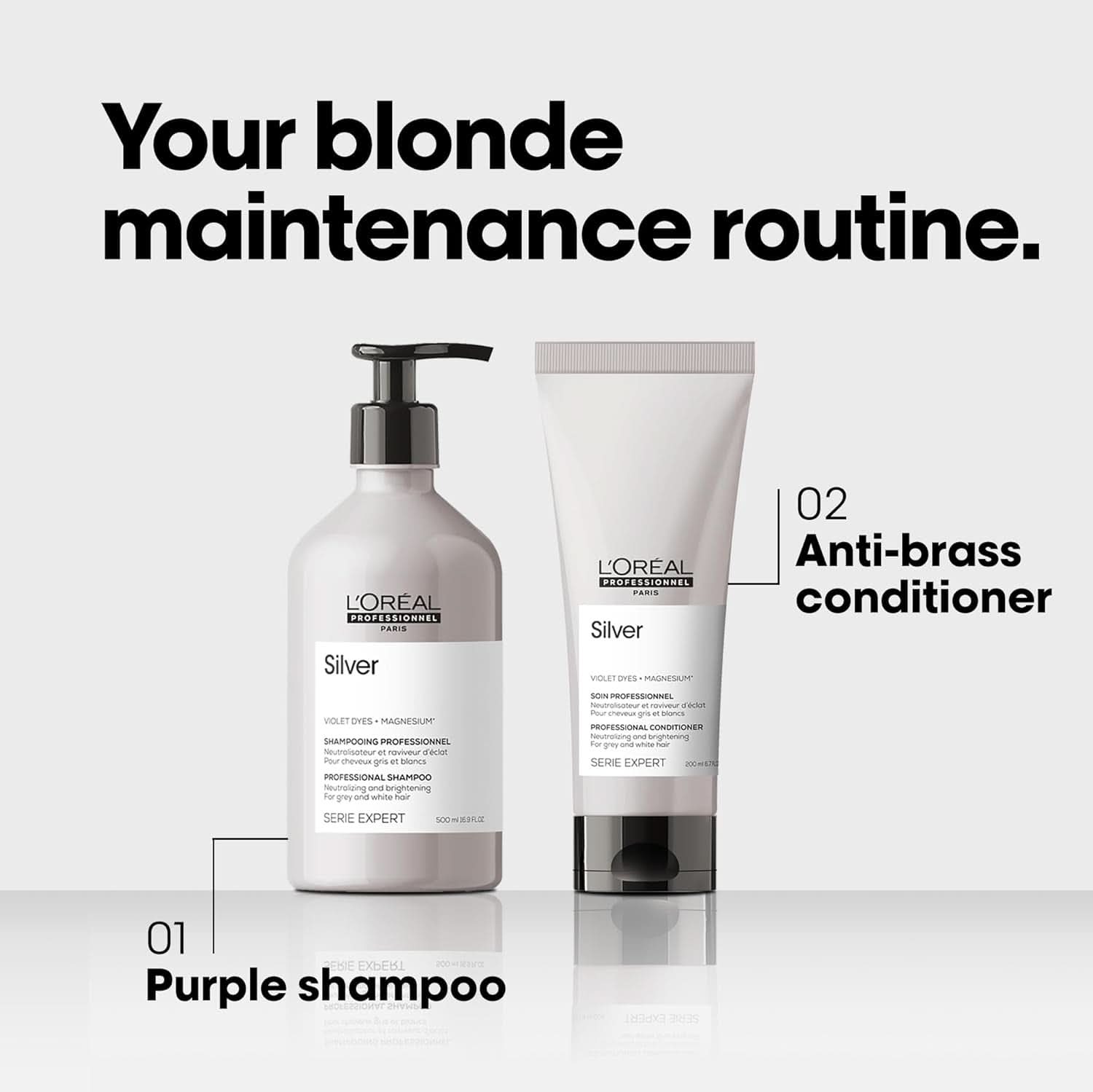 L'Oréal Professionnel Serie Expert Zilver, Shampoo, 500 ml Douche en bad Naty Shop