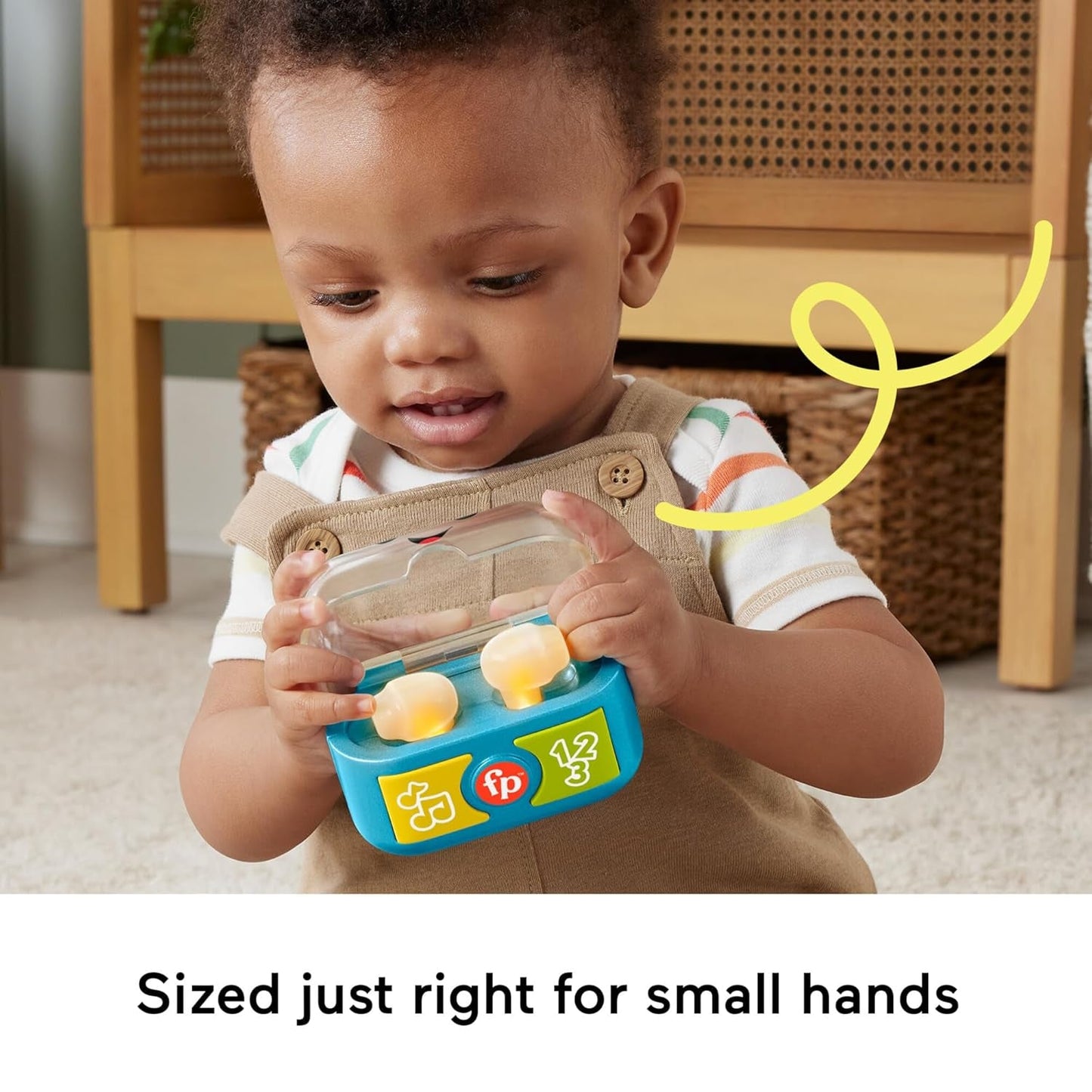 FISHER-PRICE Leuk leren en spelen met speel-oordopjes - Interactieve oordopjes met leuke lichtjes, leerliedjes en fijne motorische activiteiten, 20+ liedjes en zinnen, 6 maanden en ouder, HWY45 babyspeelgoed Naty Shop