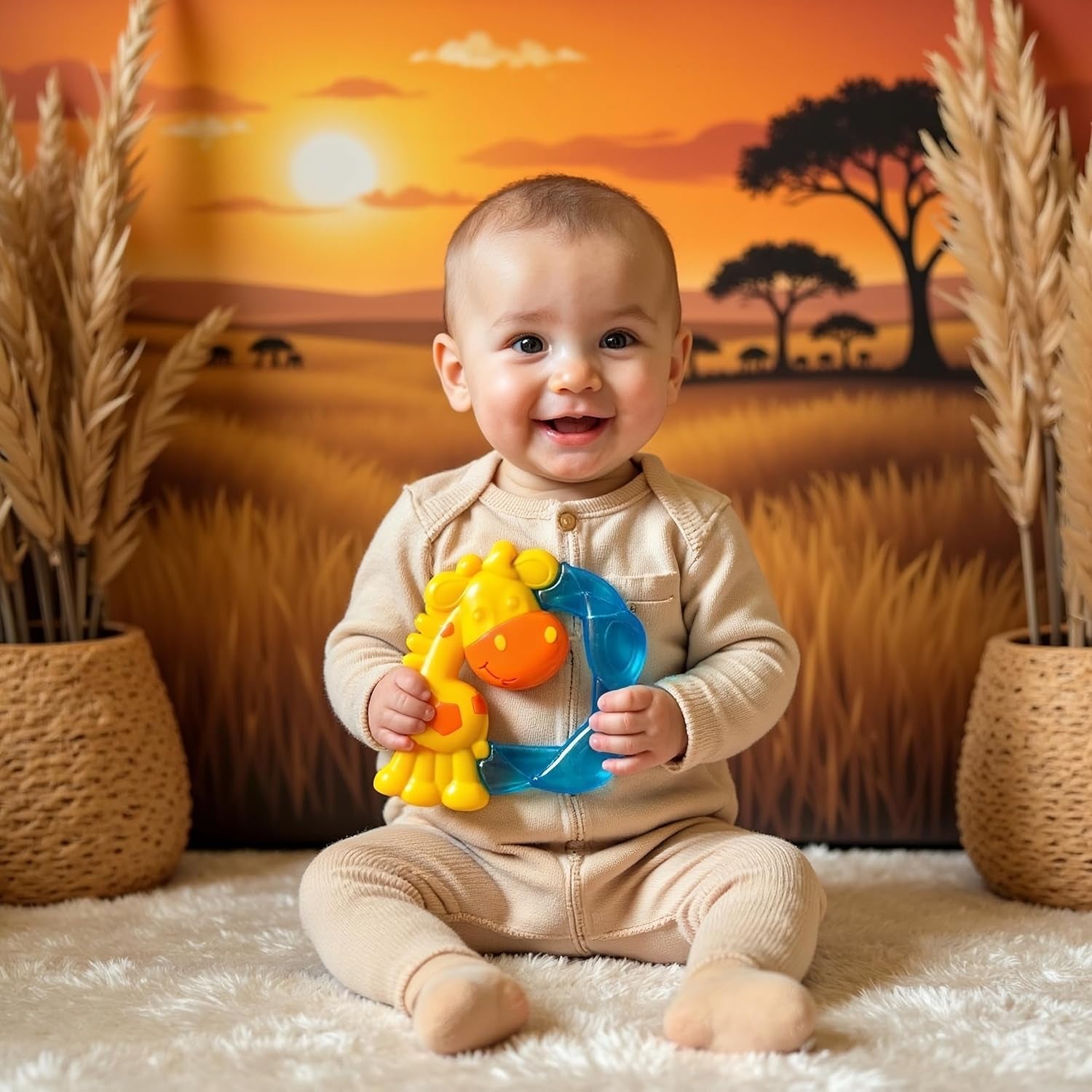 Playgro Jerry Giraffe Bijtring - Baby Bijtring - Siliconen Baby Bijtring - Siliconen Bijtring - Tandjes Hulp - Siliconen - Baby Bijtring - Kleurrijk