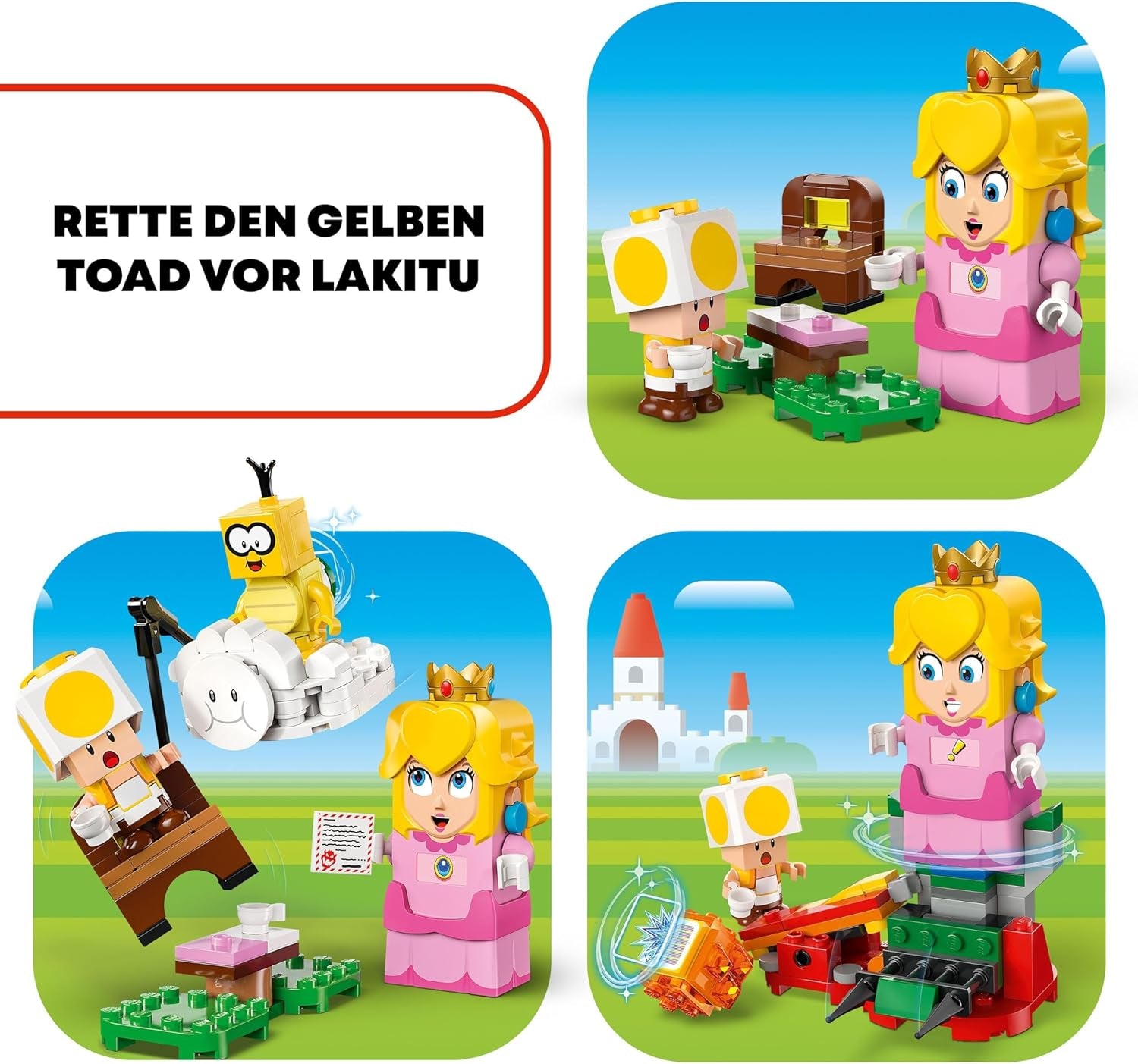 LEGO Super Mario Avonturen Met Interactieve Perzik, Kinderspeelset met Gele Pad, Nintendo cadeau voor jongens, meisjes en alle spelers vanaf 6 jaar 71441 Bouwsets Besuche den LEGO-Store