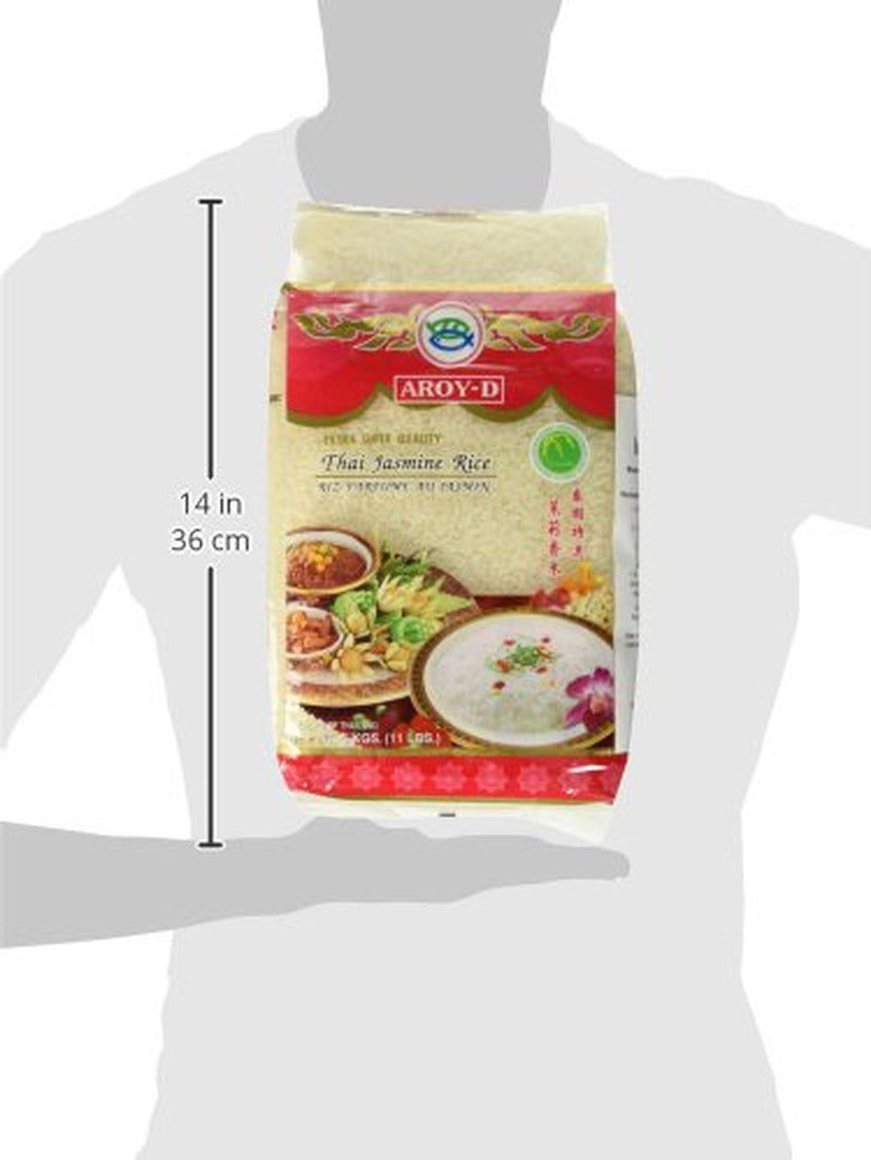 Aroy-D geurrijst, langkorrelige rijst 100%, 1 pakje (1 x 5 kg)