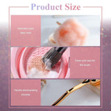 2 Blumen-Make-Up-Binsels, 1 Waschschüssel, Nail-Art-Staubpinsel, Foundation-Make-Up-Binsels, Nail-Art-Make-Up-Pinsels-Zubehör