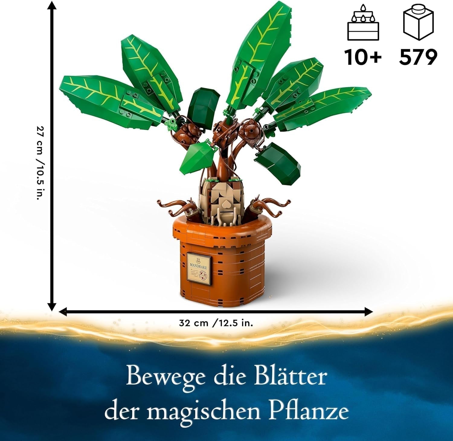 LEGO Harry Potter Toverdrankplant: Alruin, speelgoedpotplant, magisch cadeau voor meisjes, jongens en alle fans, fantasierijke kinderspeelset, woondecoratie 76433 Bouwsets Besuche den LEGO-Store