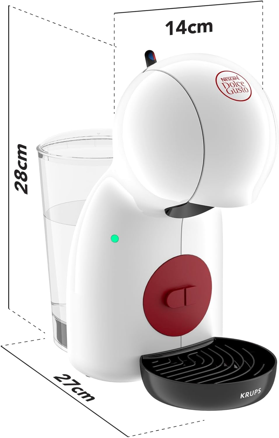 Handmatige espressomachine met NESCAFÉ DOLCE GUSTO PICCOLO XS capsules van KRUPS, wit