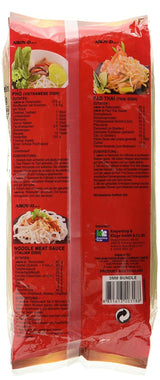 Aroy-D Rijstnoedels Glutenvrij 3 mm-verpakkingen (1 pak x 375 g)