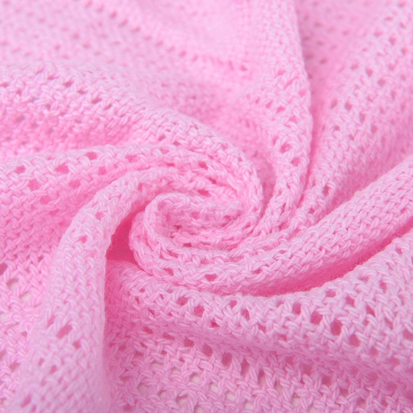 Familiebeddengoed Roze Cellulaire Deken voor Tweepersoonsbed, Katoen, Omkeerbare Grote Sprei, Lichtgewicht, Thermisch, Zacht, Traditioneel Cellulaire Deken, 230 X 230 Cm Dekbedden en Quilts Naty Shop Rose Tweepersoonsbed (230X230Cm)