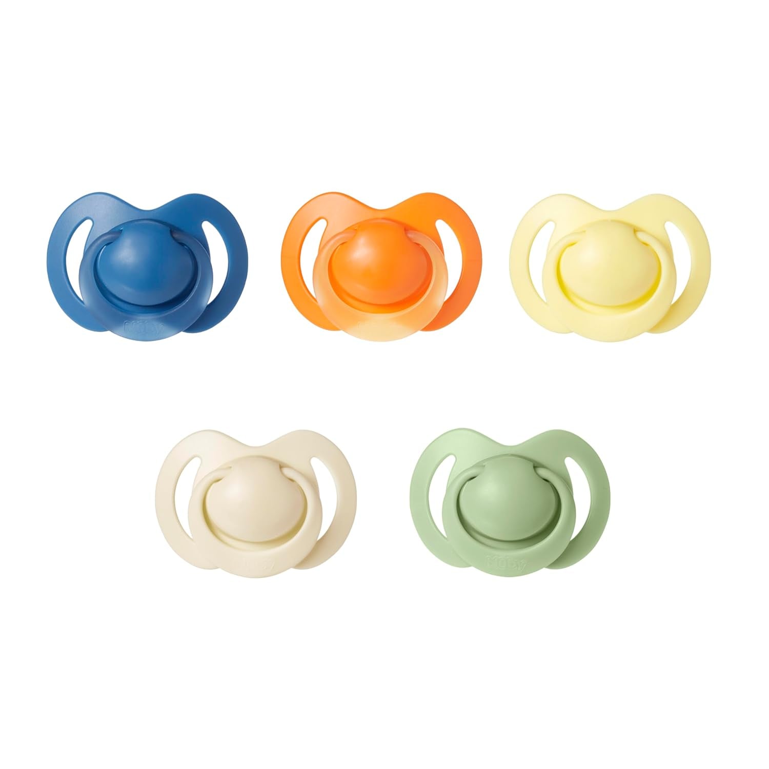 Nuby – Set van 5 zachte siliconen orthodontische fopspenen en fopspenen | 3 modellen voor dag en nacht | 2 modellen die gloeien in het donker | BPA-vrij | Borstachtige vorm | Voor 18-36 maanden