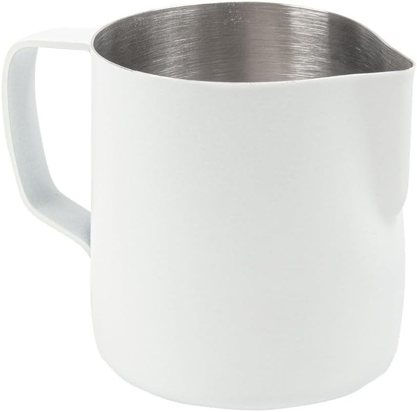 Melkbeker zonder deksel, 350 ml, wit, roestvrij staal