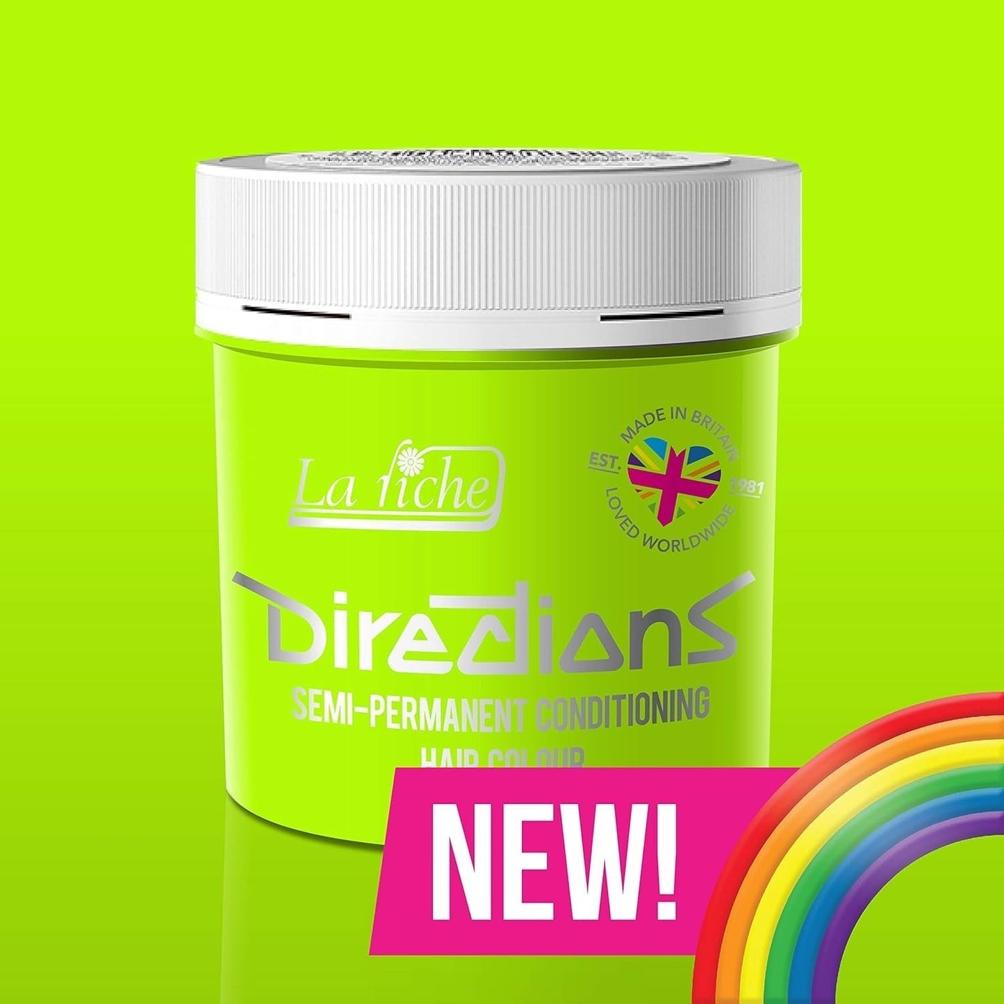 Directions semi-permanente haarkleuring 88ml - Fluorescerend Oranje Haarverf Naty Shop Fluorescerend Groen 88 Ml (pak van 2)