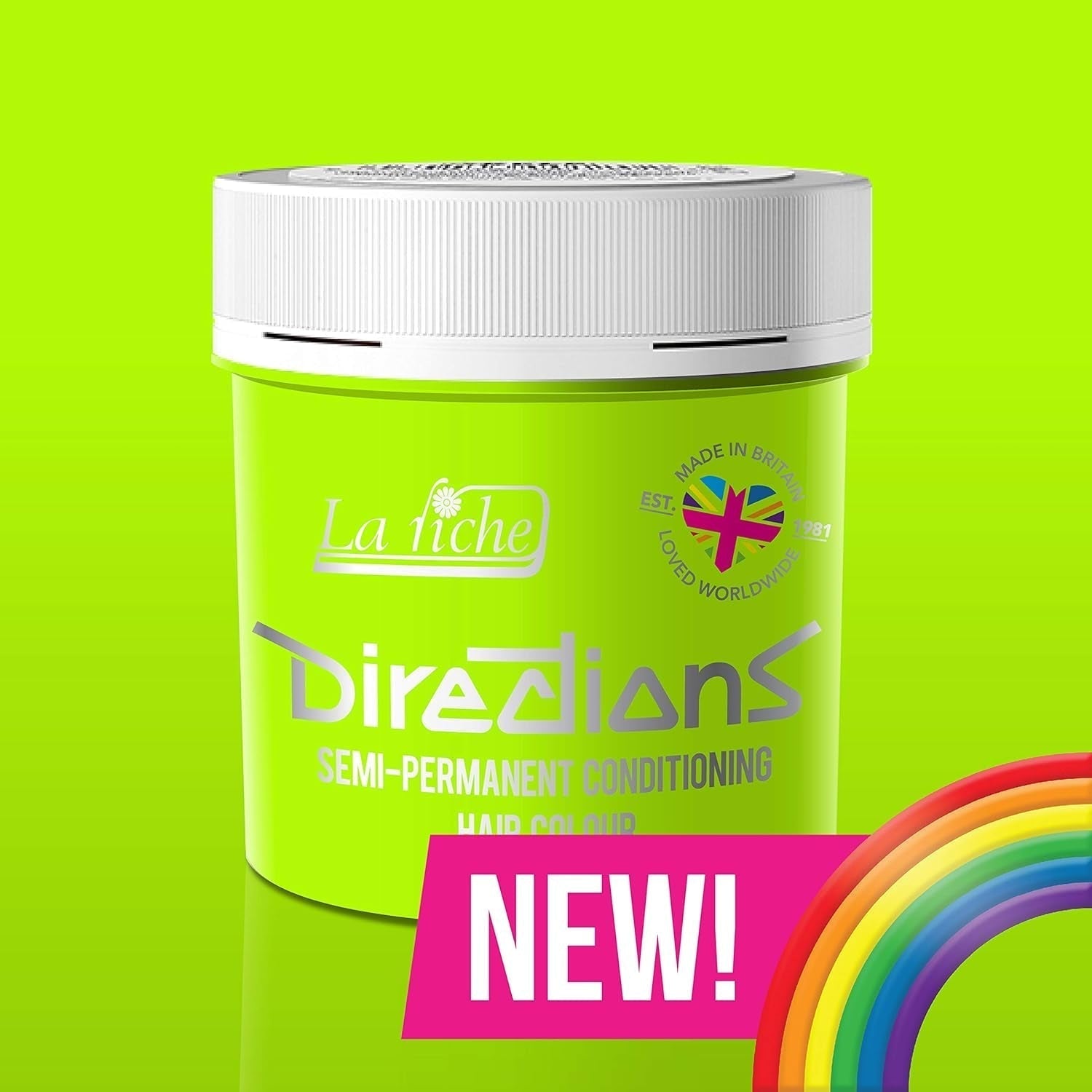 Directions semi-permanente haarkleuring 88ml - Fluorescerend Oranje Haarverf Naty Shop Fluorescerend Groen 88 Ml (pak van 2)
