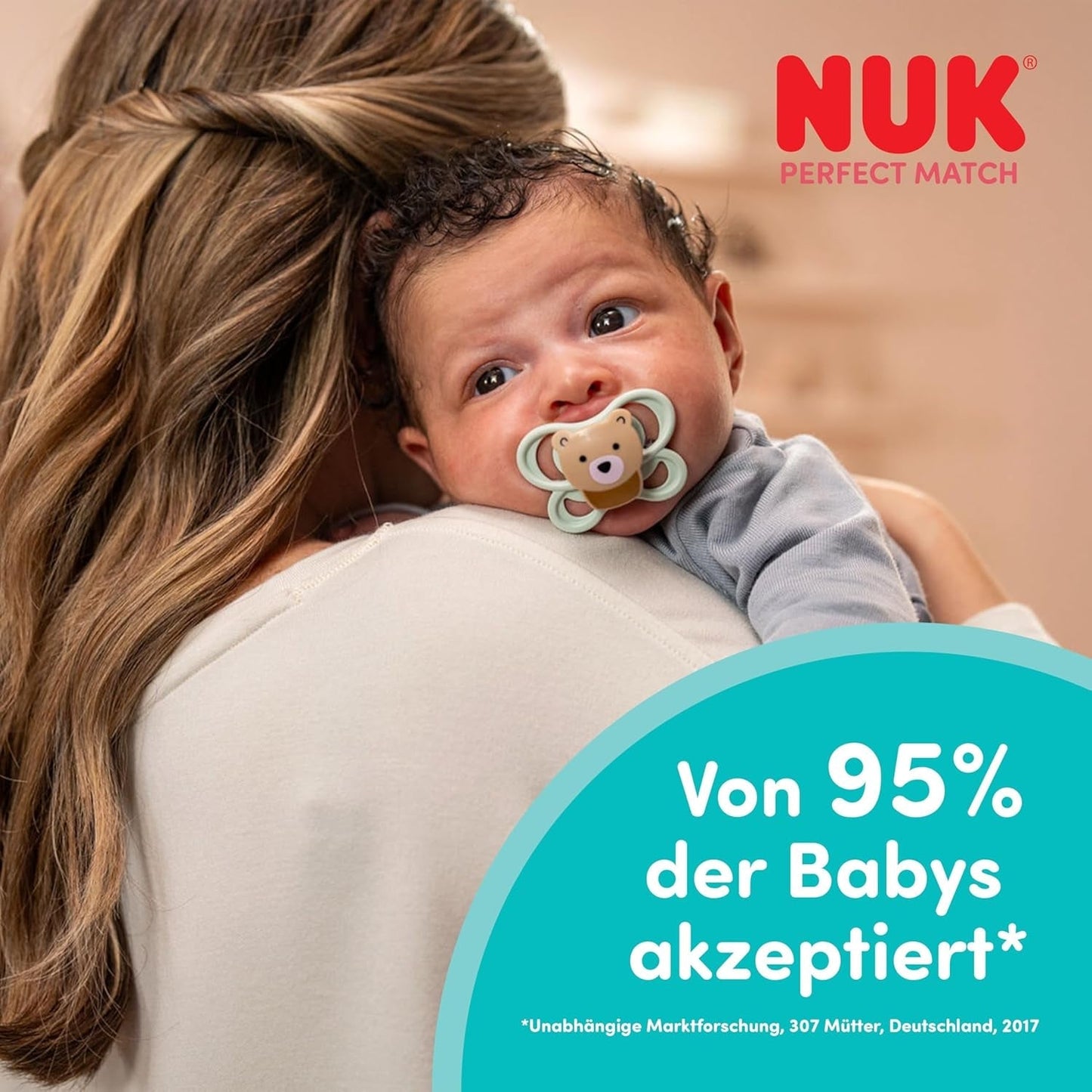 NUK Perfect Match luchtfopspenen voor baby's | 0-6 maanden | Orthodontische fopspenen die de luchtcirculatie bevorderen en huiduitslag door speeksel voorkomen | 95% acceptatie door baby's** | Disney Winnie de Poeh | Pak van 2