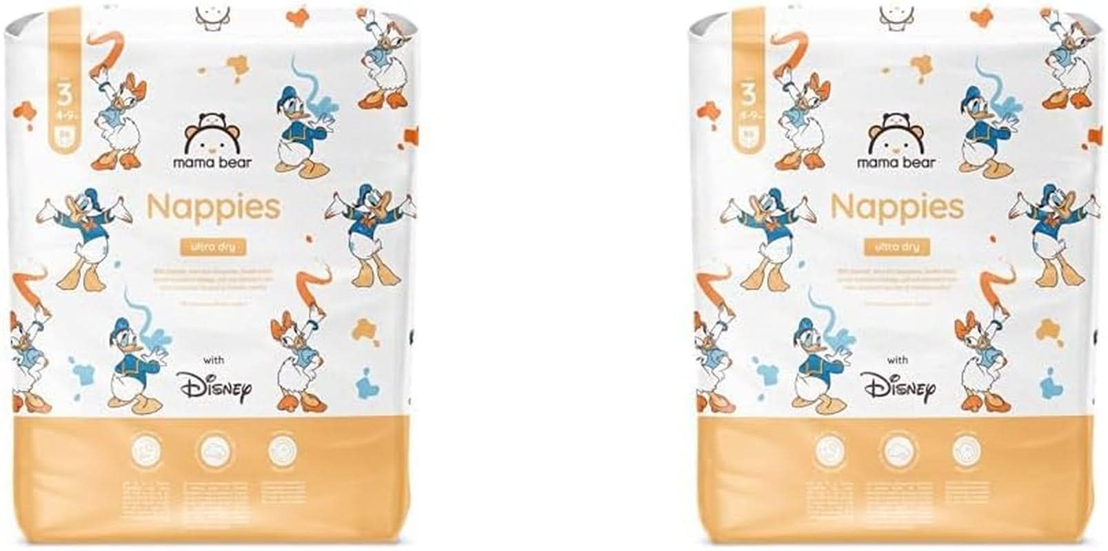 Luiers Mama Bear Disney Ultra Dry maat 4 (8-14 kg), wit, 84 stuks (1 pak)