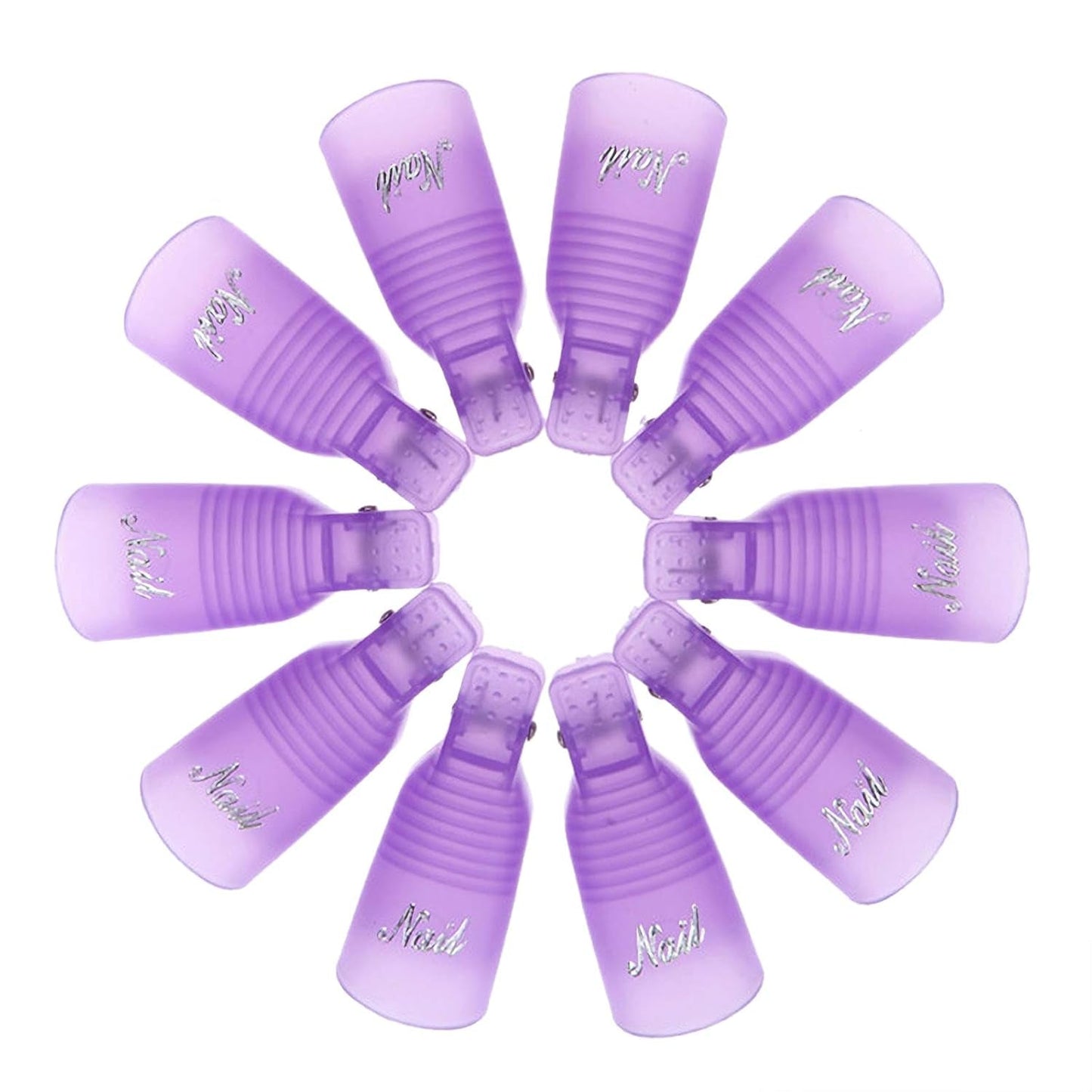 Hanyousheng Nagellackentferner Clips, Nagel Clips, 10 Stück Schwarz Nagelclips, Nagel Klammer, Nails Art Gel Cap, Losweken Clip Cap UV Gel Poliermittel Entferner Wrap Nail Tool