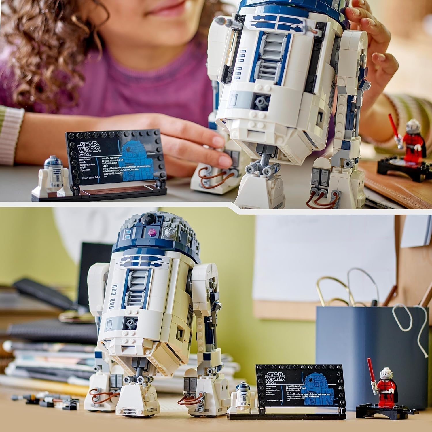LEGO Star Wars R2-D2 modelset voor kinderen, jongens en meisjes, bouwbare Droid-figuur met minifiguur van Darth Malek ter ere van het 25-jarig jubileum en decoratieplaat, collectiecadeau-idee 75379 Bouwsets Bekijk de LEGO-Store