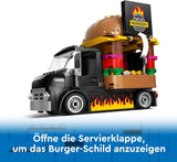 LEGO City Burger Truck-bouwset met speelgoedauto voor 5-jarigen, minifiguur van een foodtruck en accessoires, leuk cadeau voor jongens en meisjes 60404 Bouwsets Besuche in LEGO-Store