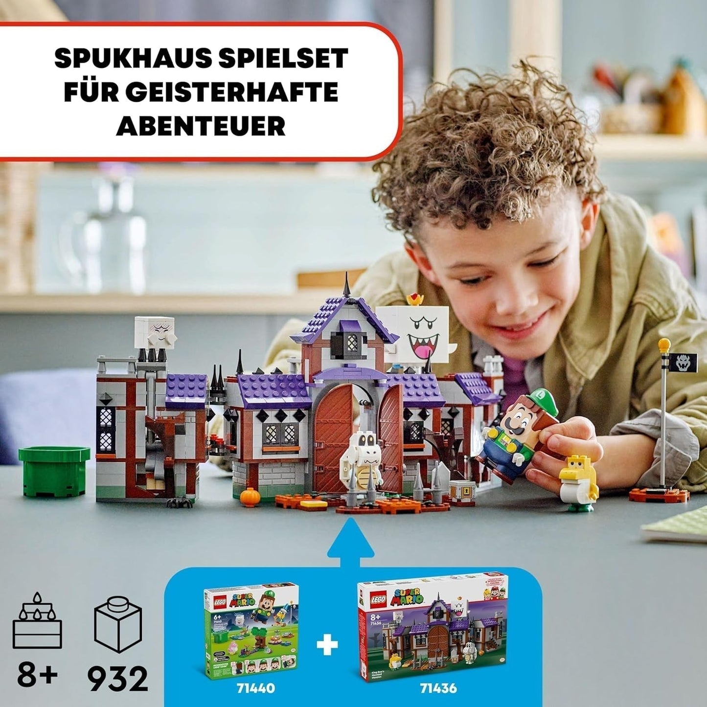 LEGO Super Mario King Buu Huu's spookhuis Spookhuis voor kinderen Nintendo verzamelset met baby Yoshi-cadeau voor jongens, meisjes en gamers vanaf 8 jaar 71436 Bouwsets Besuche in LEGO-Store