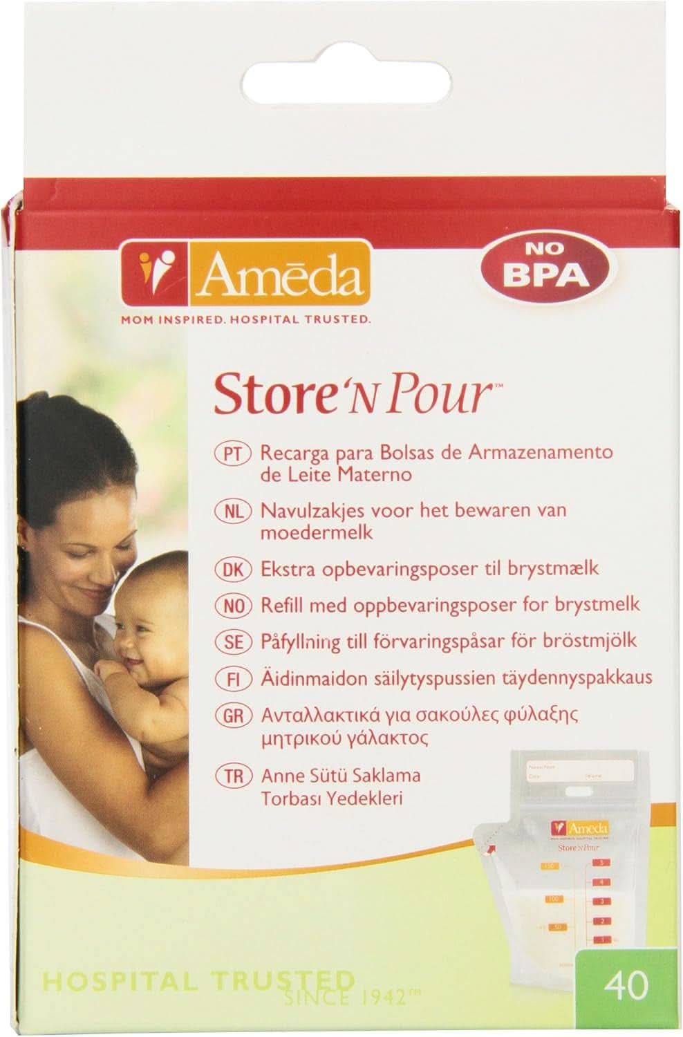 Zakjes voor moedermelk - 40 stuks Voedings- en borstvoedingsaccessoires Bebe Naty Shop