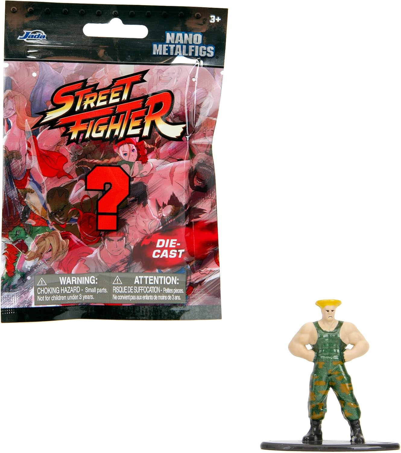 Jada Toys Street Fighter-figuur (1X Mystery Figure in Blind Pack) - Gedetailleerd nano-verzamelfiguur (4 cm), 1 van 13 metalen Street Fighter-figuren voor fans en verzamelaars vanaf 3 jaar, Wave 1-actiefiguren Naty Shop