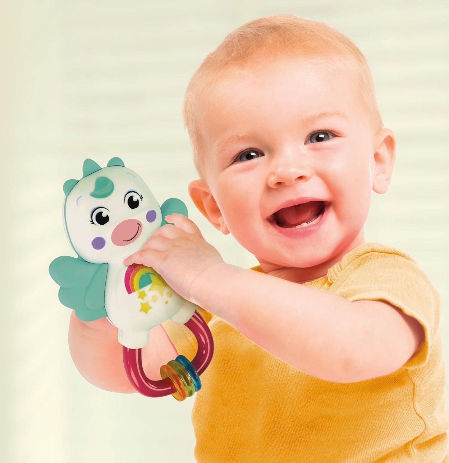 Clementoni 17778 - Kleine Eenhoornrammelaar - Sonaglio Neonato Con Massaggiagengive, Giocattolo Bambini 3 Mesi, Rafforza Le Capacità Motorie E Sensoriali - Made in Italy Jucarii Bebe Naty Shop