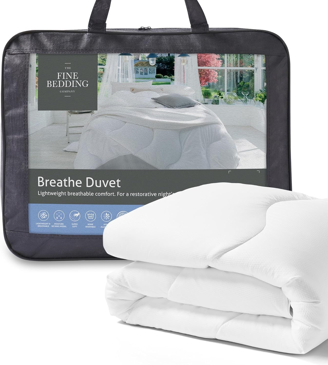 Ademend dekbed, 13,5 Tog, Winter, Koeling en vochtafvoerend, Temperatuurregeling, Machinewasbaar, Lichtgewicht en hypoallergeen, Eenpersoonsbed Naty Shop Quilts & Quilts Winter (13,5 Tog) Tweepersoonsbed